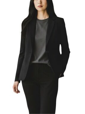 Zara Women's Black Dark Academia Neutral Minimalist GorpCore Blazer NWOT Size 4
